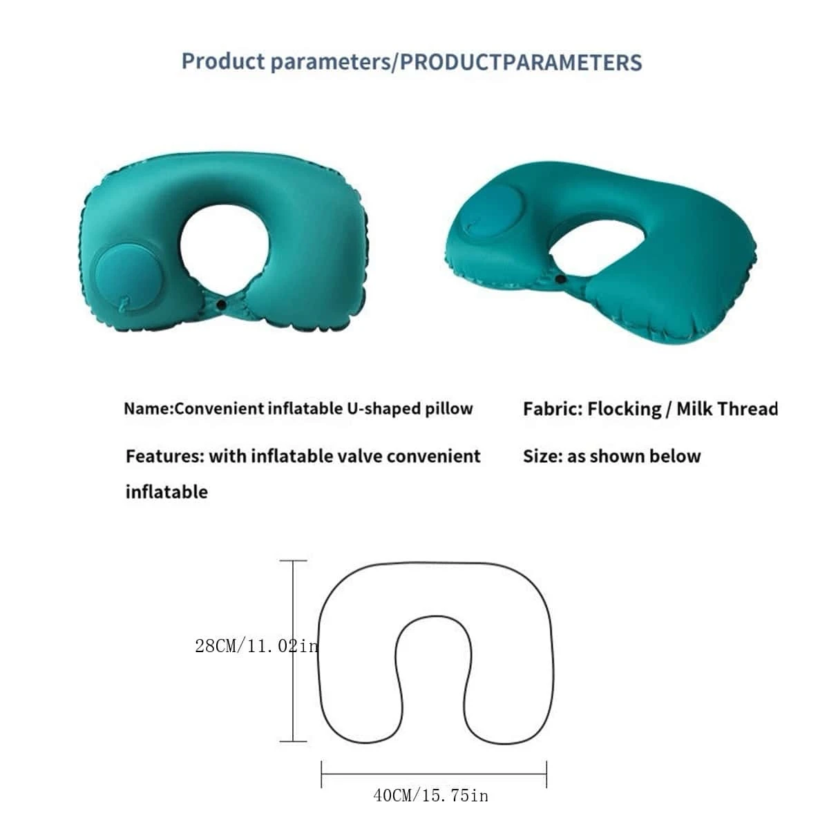 Inflatable UShaped Pillow, PressureRelieving Neck Pillow, Essential For Business Trip, Car And