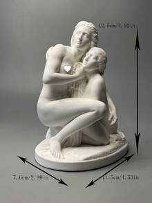 丹麥藝術 女性雕像 酒櫃擺設 浴室櫃 裝飾品 手工製作 假期紀念品 生日禮物 無香氣香石 - 白色 - 查看 2