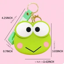 Sanrio 1pc Kurumi Keychain Silicone Bag Melody Keychain Storage Bag Hello Kitty Keychain Pendant Birthday Gift Toy Halloween Decoration