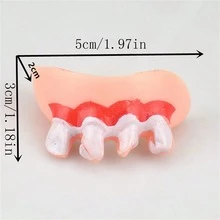 8pcs Funny False Teeth April Fools' Day Prank Toys Joke Gag Denture Set - Multicolor - View 5