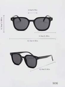 1 Pair Of Children PC Geometric Nail Korean Style Decorative Fashion Glasses - Black - View 4