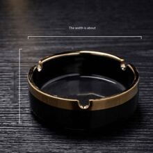 1pc Creative Ceramic Ashtray For Home Living Room, Nordic Style Office Desk Tea Table Decorative Ash Tray Daily Use - Multicolor - View 2