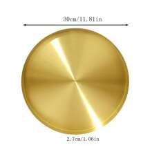 金属储物托盘，金色化妆品收纳托盘，情人节礼物 - 金色 - 查看 5