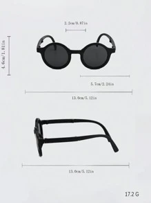 3 副儿童圆形可折叠个性化可爱旅行时尚眼镜