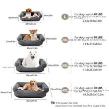 Cama sofá para mascotas con una sección y tres lados adecuada para perros de tamaño mediano con cojín para dormir suministros para mascotas - Multicolor - Ver 2