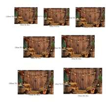 Toile de fond style cow-boy occidental, décoration de bar pour fête cow-boy occidentale, décoration de style campagne vintage ancien Far West, roue, grange, guitare en bois, décor de ferme style vintage, arrière-plan photo, accessoire de prise de vue - multicolore - Voir 6