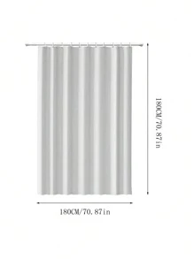 1 pieza Cortina de ducha de poliéster con degradado negro, resistente al agua y al moho, decoración para el hogar y el baño, decoración de otoño, accesorios de baño, de vuelta a la escuela - Blanco y Negro - Ver 6