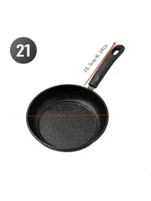 1pc Thickened 21CM Maifan Stone Non-Stick Frying Pan For Home Use, Suitable For Steak, Pancakes, Fried Eggs, Pancakes, And Induction Cooker