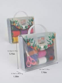 便攜式縫紉箱套裝，旅行和緊急衣物修補DIY，配有線，剪刀，大眼針，針線穿入器 - 顏色組4 - 查看 11