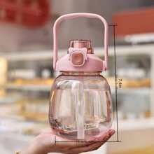 One Water Bottle With Tea Infuser And Tea Separator, Large Capacity Sports Bottle With Dual Drinking Design - Pink - View 2