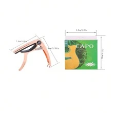 1入組鋅合金吉他夾，適用於吉他、貝斯和古典吉他，帶快速釋放機制和弦橋針拔取器，容易使用 - 彩色 - 查看 2