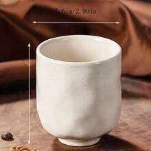 Taza de café de cerámica extra grande, taza grande de té de gran tamaño - Beis - Ver 2