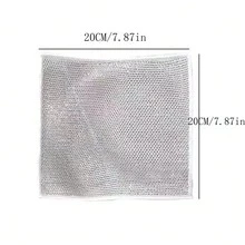 Multipurpose Wire Dishwashing Rags, 2024 New Scrubbing Wire Dishwashing Rags Non-Scratch Wire Dishcloth, Premium Metal Wire Dishwashing Cloth Scrubs Cleans For Dishes, Sinks - Silver - View 11