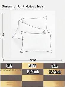 1pc White Decorative Pillow With Modern Style Polyester Fiber Rectangle High-Elastic Pillow Core & Lumbar Pad, Convenient For Home, Office, Camping, Bedding, Pillow Inserts, Pillows For Bed