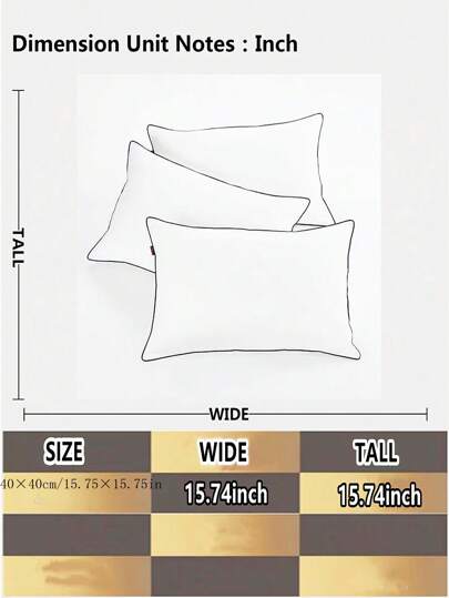 1pc Wit ative Kussen Moderne Polyester Fiber Rectangle High Elastic Core Lumbar Pad, Convenient Home, Office, Camping, Bedding, Inserts, Pillows Bed view 8