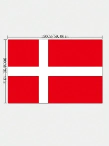 Denmark Flag #4, 90*150cm, Single Side - Apricot - View 2