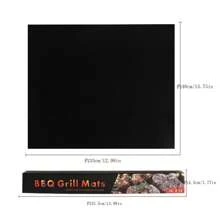 Fiberglass Non-Stick Coated BBQ Grill Mat Set With Teflon For Outdoor Use - Black - View 1