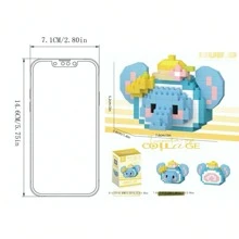 1 set Juego de bloques de construcción con partículas pequeñas bonitas - Serie de mini bloques de construcción de rollos de crema, excelente para regalos de cumpleaños, Navidad, inauguración de la casa, decoración del hogar DIY