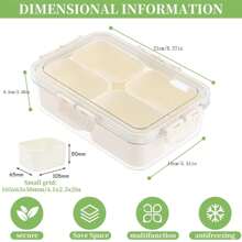 1 gói Bát ăn nhẹ có nắp, Hộp đựng đồ ăn nhẹ có ngăn, Hộp đựng đồ ăn nhẹ, Đĩa ăn nhẹ có 4 ngăn, Dụng cụ sắp xếp bát ăn nhẹ cho các loại hạt dự tiệc, Gia vị khô, Kẹo, Quả hạch, Trái cây, Rau - trắng - Xem 2