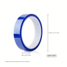 4 Rolls 0.8inchx108ft Sublimation Blank Heat Tape, Heat Tape, High Temperature Tape, Up To 250°C (248.9°F), For Sublimation Printing, Heat Transfer Tape, Heat Vinyl Press Tape Father's Day, Mother's Day, Christmas, Thanksgiving, Halloween, Valentine's Day Gifts - Blue - View 7