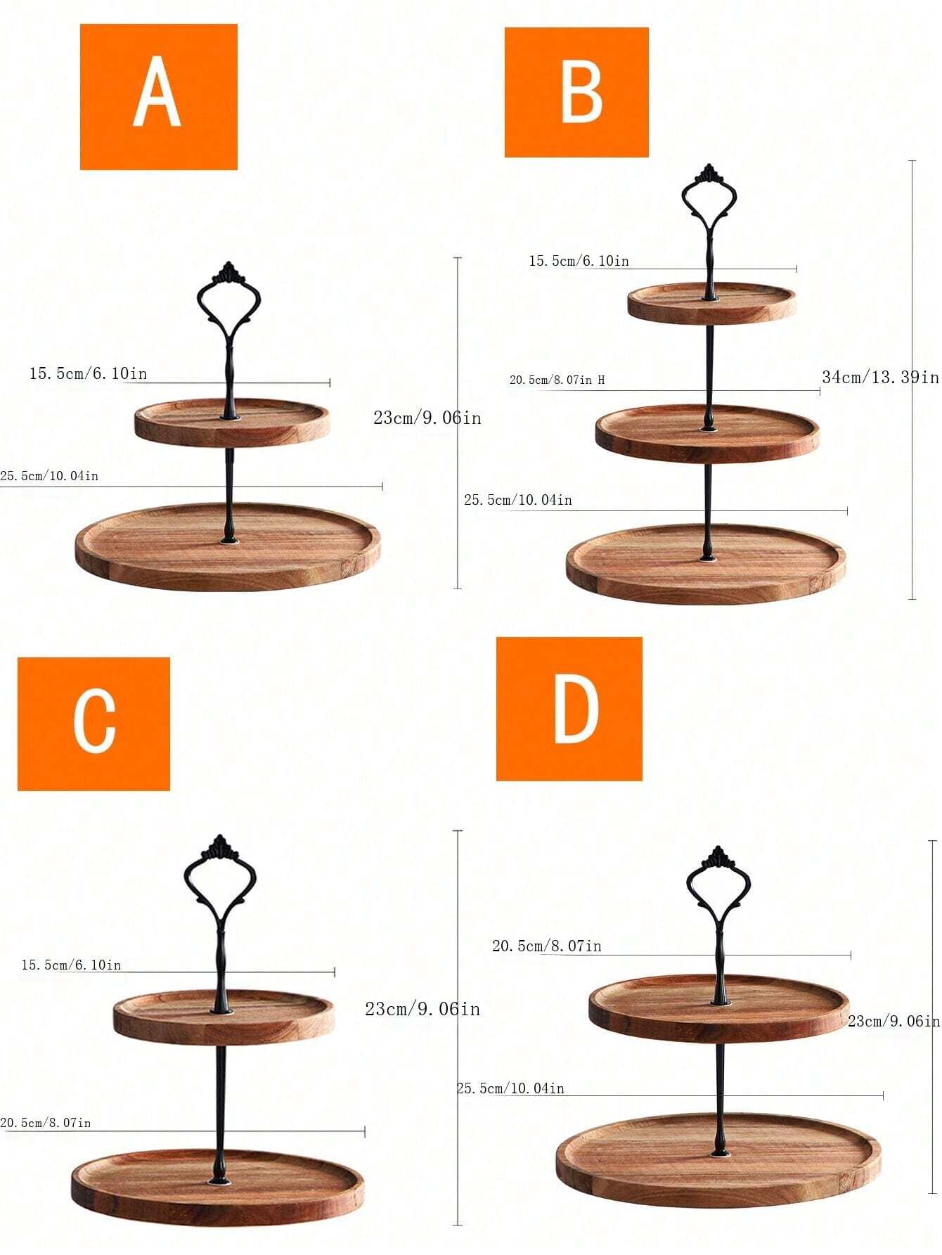 Minimalist Double Layer Triple Layer Cake Display Stand Dessert Tray
