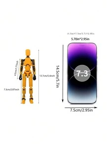 Figura de acción de robot impresa en 3D, multiarticulada y móvil, juguete de ensamblaje DIY para desestresarse, decoración de escritorio para amantes de los juegos (estilo aleatorio) - Multicolor - Ver 2