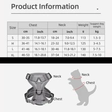 1pc Reflective Strap Design Dog/Cat Harness With 150cm Leash, Breathable Pet Chest Strap Suitable For Cats & Small Dogs Up To 20lbs - Multicolor - View 3