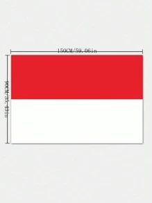 Bandera de Indonesia No.4, 90*150cm, un lado impreso - Albaricoque - Ver 2