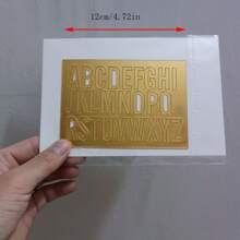 带字母 A 至 Z 的亚克力蛋糕装饰、亚克力侧面蛋糕插入卡、纸杯蛋糕装饰、DIY 蛋糕烘焙、生日派对用品、圣诞节 - 金色 - 查看 2