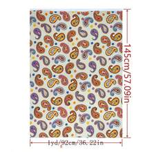 mảnh vải DIY họa tiết hoa văn Paisley - Màu vàng - Xem 8