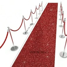 Red Sequin Aisle Runner Carpet Rug For Event Party Wedding Commercial Decoration, Indoor And Outdoor,Christmas