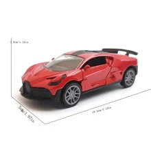 Modelo de coche de carreras de aleación a escala 1:43 con puertas abatibles para juguete de fundición - Multicolor - Ver 4