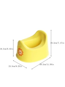 1pc Baby Potty With Lion Pattern Design - Yellow - View 6