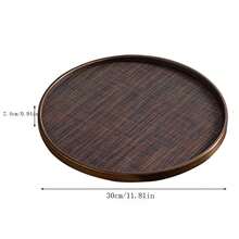 1pc/Lot Chinese Retro Style Multi-Purpose Nan Bamboo Tea Tray Storage Tray, Suitable For Tea Room And Zen Household Design - Brown - View 6