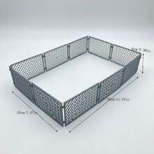 创意MOC小颗粒堆积男孩木栅栏隔离网防护网DIY路障工具道具儿童拼装玩具万圣节 - 灰色 - 查看 2