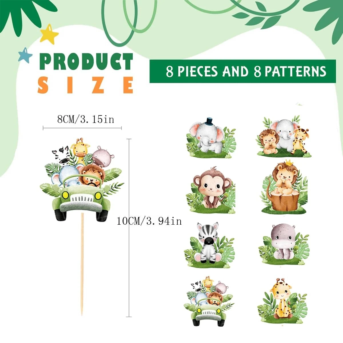 safari-baby-shower-cupcake-toppers-jungle-animals-oh-baby-party