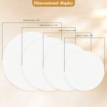 1pc White Round Arch Background Cloth Made Of Polyester Fiber, Modern Style And Washable, Suitable For Festivals, Weddings, Birthdays, All Seasons,Christmas - White - View 2