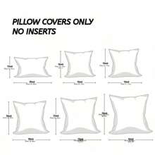 1pc Solid Color Chenille Farmhouse Pillowcase - Blue - View 2