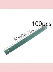 40/80/100 件超值装绿色花茎线，长度 40 厘米/15.75 英寸，直径 2.2 毫米/0.08 英寸，绿色花茎线 + 胶带捆绑，人造花茎线，用于花店插花的花茎包裹和 DIY 的花茎线 - 100根40cm花桿 - 查看 6