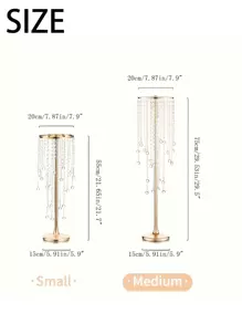 2pcs Acrylic Beaded Flower Stands, 29.5inch Tall Electroplated Flower Stands, Wedding Aisle Decorations, Home Decor, Party Decor Gifts Birthday Graduation Vase Room Decor Flower Vase Glass Vase