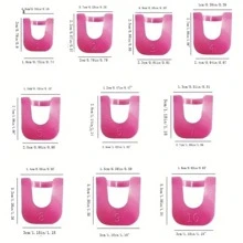 Bộ 26 miếng bảo vệ móng tay cong chữ U cỡ 10, miếng bảo vệ chống đổ sơn móng tay, đồ dùng làm móng, dụng cụ làm móng, dụng cụ vẽ móng, trở lại trường, móng tay, dụng cụ làm móng để dán móng - Hoa hồng đỏ - Xem 5