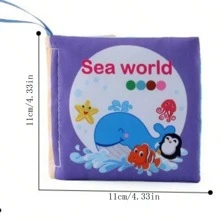 Crinkle Rustle Sound Book, Unrippable Fabric Book, Fruits & Animals Educational Toys For Infants, Promote Early Learning & Cognitive Development, Christmas, Easter Gift - Multicolor - View 3