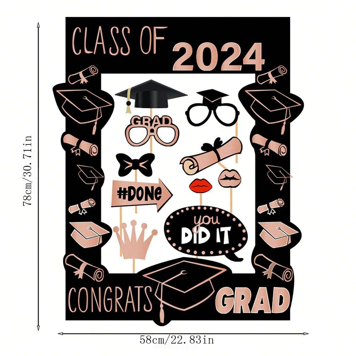 2024 New Graduation Photography Props Graduation Party Atmosphere