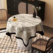American Style Round Tablecloth, Luxury And High-End, Circular Table Covers For Home Dining Decoration, Coffee Table And To Hide Ugly Marks On The Surface - Multicolor - View 2