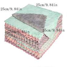 Non-Stick Oil Resistant Dishwashing Cloth, Absorbent Kitchen Cleaning Rag, Table Wiping, Bowl Scrubbing, All-Purpose Towel,Kitchen,Kitchen Items,Cleaning,Kitchen Towel - Random - View 4
