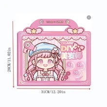 1入組Tirado DIY髮型師女孩安靜遊戲書髮型師設計，兒童手工DIY材料套件，學校、學生、文具、學用品 - 彩色 - 查看 10