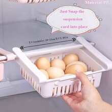 Refrigerator Retractable Storage Basket, Refrigerator Box Drawer Storage Rack, Fresh-Keeping Box Freezer Storage Rack - Multicolor - View 3