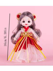 Muñeca estilo chino de 17cm con vestido antiguo intercambiable, regalo único para niñas - Multicolor - Ver 5