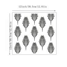 Reusable, Durable, Laser Cut Fern Pattern Wall Stencil Looks Beautiful In Any Interior Design - White - View 2