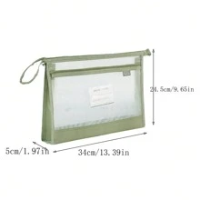 A4網格拉鍊袋文件袋文件夾雙層網格拉鍊袋易攜帶文件存儲袋，適用於學校辦公室旅行 - 多色 - 查看 9